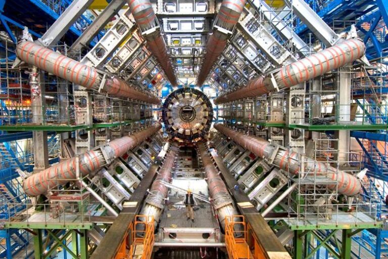 The particle accelerator at CERN in Geneva, Switzerland